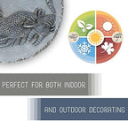 Magnolia Garden 12-Inch Slate Grey Sleeping Dragon Decorative Stepping Stone – 3D Sculpted Mythical Resin Garden Tile – Weathered Gothic Outdoor Accent - Image 4