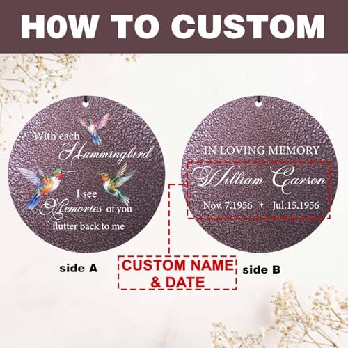 ASTARIN Personalized Memorial Wind Chime for Loss of Loved One 30/36/45 inch, Sympathy Deep Tone Wind Chimes for Mom Dad/Mother Father, Remembrance Gifts for Grief Condolence Funeral - Image 6