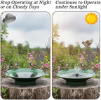 12.6" Bird Bath for Outside, Solar Bird Bath Fountains, Bird Bath Feeder - Image 5