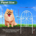 ShopLaLa Garden Fence (10 Panels) 12.5inx16.5in White Metal Wire Fencing - Image 6