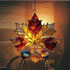 Maple Leaf and Acorn Acrylic Suncatcher - Image 7
