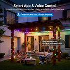 NEEWER 48ft Outdoor String Lights, App Control Smart AI RGBW Hanging, NR01 - Image 4