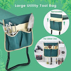 IRONMAX Foldable Garden Kneeler and Seat with Wide Soft Foam Pad, Green - Image 7