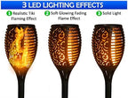 Solar Tiki Outdoor LED Torch Lights - 96 LEDs Realistic Flickering Flames Pathway Lights - Waterproof Outside Decoration For Backyard Yard Landscape - Auto On/Off for Garden, Driveway, Patio (4 Pack) - Image 3