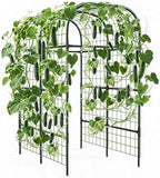 Garden Arch Trellis for Raised Beds, 7.3 ft Plant Support for Cucumbers, Melons, Vegetables, Peas, Tomatoes & Climbing Vegetables, Outdoor Rust-Resistant Trellis for Vertical Growing by EcoSummer