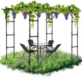 DoCred 87"H x 118"L Garden Arch Trellis, Metal Trellis for Climbing Plants by DoCred
