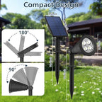 T-SUNUS Solar Spotlights 2 Pack White 6000K IP65 Waterproof Separated Panel - Image 7