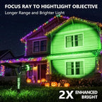 DenicMic Solar Spot Lights Outdoor Waterproof Green Lens LED 4 Pack - Image 2