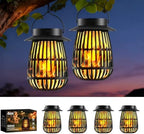Gen2 Solar Flame Lanterns Halloween Solar Lights for Outdoor Decorations by KYEKIO