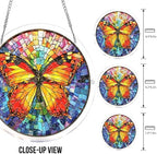 Acrylic Puzzles Suncatcher Window Hanging, 83 Pieces Butterfly Puzzle, Suncatcher for Doors Garden, Mother's Day Christmas Birthday Gifts for Women Men (L - 8.9 * 8.9 in) - Image 2