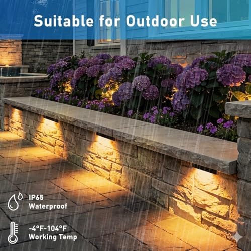 Teekuv 4 Pack 7 Inch LED Retaining Wall Lights, 5W, 2700K Soft White - Image 5