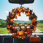 Fall Floral Wreath Acrylic Suncatcher - Image 5