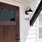 Design House Mason Farmhouse Gooseneck Barn Light, Outdoor Exterior Porch or Patio Wall Light Fixture, Satin Black, 8 Inch Diameter, 1-Pack, 579367 - Image 5
