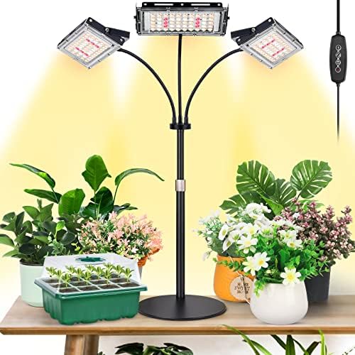 LBW Grow Light for Indoor Plant,Full Spectrum Dual Heads Desk Plant Light by LBW