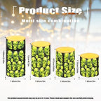 Battery Operated Candles with Timer 4 Pack Green Skull Lemon Flameless LED Candles Bulk with Remote for Home Decoration Electric Plastic Pillar Lights - Image 3