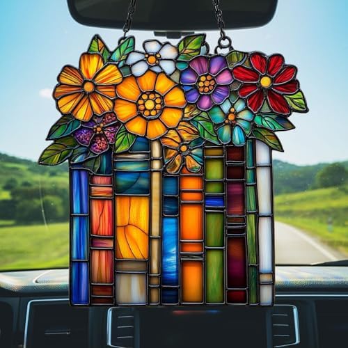 Floral Stack of Books Acrylic Suncatcher - Image 5