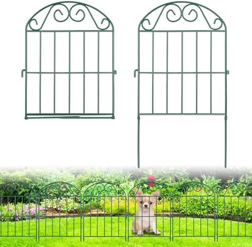 ADAVIN Collapsible Garden Fencing 24 inch high, 10 Panels Animal Barrier by ADAVIN