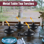 ZSZMFH 6 Pack Metal Table Top Torches,18 oz Citronella Torches for Outside - Image 6