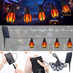Solar String Lights for Outside, 33Ft Solar Patio Light with 15 Flickering - Image 6