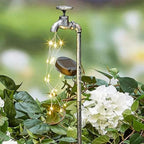Solar Iron Watering Can Lantern with Lights for Outdoor Garden Decor - Image 5