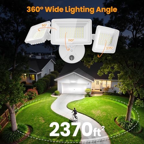 Onforu Dusk to Dawn Flood Lights Outdoor,130W Outdoor Lighting,6500K 13000LM White Super Bright Lights,IP65 Waterproof Hardwired LED Security Lights for Garage,Yard,Outside - Image 7
