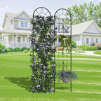 2 Pack Garden Trellis for Climbing Plants Outdoor, 55x12 Inch Black Metal Iron Trellis for Vines, Flowers, Vegetables - Decorative Plant Trellis Outdoor, Sturdy Garden Trellis - Image 5