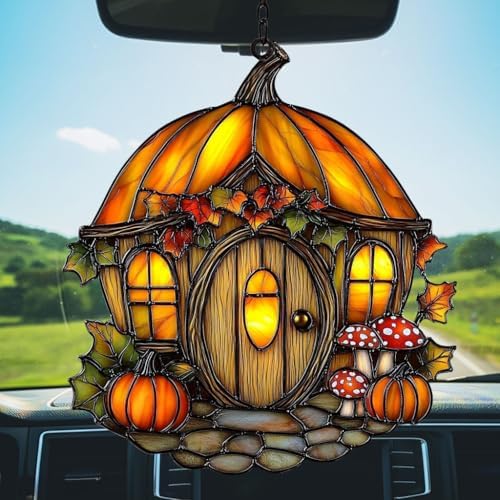 Pumpkin House Acrylic Suncatcher - Image 5