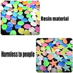 Glowing Stone 100pcs Mixed Color Glowing Pebbles, Glowing Rocks in The Dark, Resin Gravel Decorations for Indoor Plants in Aquarium Garden Lawn (Color : Style 2) - Image 4