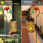 Mothers Day Gifts Cardinal Solar Lanterns Outdoor Waterproof with Shepherd Hook,Cardinal Gifts for Women,Men,Metal Solar Garden Lights for Yard,Patio,Lawn,Tabletop,Pathway,Landscape,Garden - Image 3