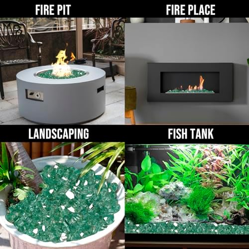 Skyflame 1/2-Inch Fireglass for Gas Firepit and Fireplace, 10-Pound - Image 6