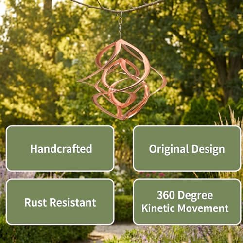 Red Carpet Studios The Original Cosmix Deluxe Helix Wind Spinner, Large 20-Inch, Double Copper - Image 6