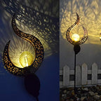 Practical Garden Tools Solar Lights Stake Sun，Sun Moon Flame Night Lighting，Solar LED Flame Light，Waterproof Retro Iron Garden Lawn Lamp，Garden Yard Landscape Decor (Size : 05) - Image 2