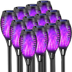 Purple Solar Torch Lights, Halloween Solar Lights Outdoor by COCOMOX