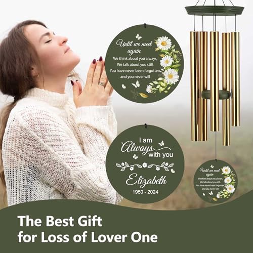 ASTARIN 36" Memorial Wind Chimes for Loss of Loved One, Personalized Wooden Wind Chime Bereavement Gifts for Loss of Child Mother Father, Custom Windchime in Memory of Loss(Produced in Texas) - Image 2