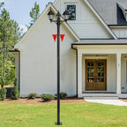 Outdoor Lamp Post,9.84FT Galvanized Steel Light Post,Street Light Pole - Image 3