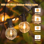 Bosceos 80FT Outdoor G40 LED Globe String Lights Dimmable Waterproof - Image 4