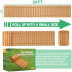 RELIANCER 24' Wooden Garden Pathway,Outdoor Roll Out Walkway,Patio Footpath - Image 2
