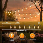 GPATIO Outdoor String Lights, 50FT ST38 Bulbs Shatterproof Patio Lights, Waterproof Dimmable Outside Hanging Light, Connectable LED Outdoor Lights for Backyard, Porch, Party, Garden, Home Decor - Image 6