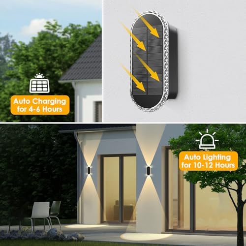 LIANGLOME Solar Fence Lights Outdoor - Image 3