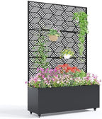 Garvee Metal Raised Garden Bed with Trellis and Wheels, 71"x47"x16" by Garvee