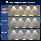 AUDLES Solar Fence Lights Outdoor Waterproof, Fence Lights Solar Powered with 3 CCT Modes, Solar Wall Light for Outside, Step, Patio, Garden, Deck, Stairs - 12 Pack - Image 3