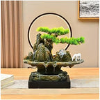 HIHELO Desktop Fountain Tabletop Fountain Resin Rockery Desktop Fountain with LED Light Living Room Decorative Waterscape Ornament Water Fountain Outdoor (Color : Without Nebulizer) by Unknown