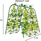 5.4FT Garden Trellis Arch for Climbing Plants, Cucumber & Melon Trellis for Raised Beds, u-Shape Plant Support with Plastic Connectors for Vegetables, Peas, Tomatoes,﻿ Cucumber - Image 2