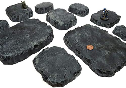Handmade Basalt Black Stacking Hills - Handmade Terrain for Tabletop War Games and TTRPGs - Image 3