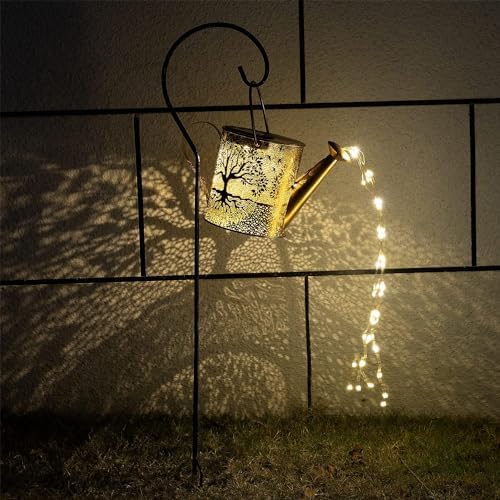 Garden Decor Solar Lights, Large Waterproof Watering Can Landscape Lights by JIAJIAMEI
