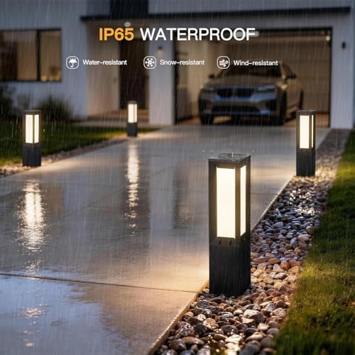 MVBT 24" Solar Pathway Lights Outdoor IP65 Waterproof Landscape Path Lights - Image 4