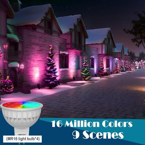 iYogaled RGB Low Voltage Landscape Lighting, Outdoor Spot Lights with Bulbs - Image 4