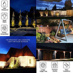 10W Low Voltage Landscape Lights 12V LED Spotlights Outdoor IP66 Waterproof Garden Lights,3000K Warm White Light Lawn Floodlight Stakes(6 Pack) - Image 6