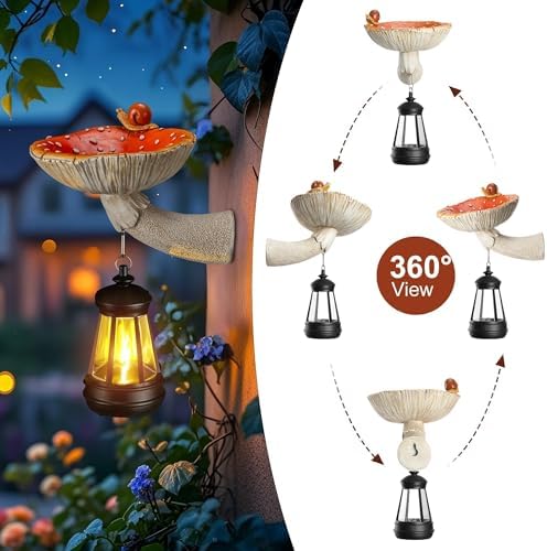 Etlemonde Solar Mushroom Statue, Garden Decor - Image 3