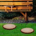 Garden Wooden Stepping Stones Outdoor 10.62X10.62X0.74In Wood Step for Backyard Decor Pathway Landscaping Decorative Garden Ornaments - Image 4